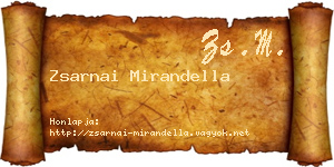 Zsarnai Mirandella névjegykártya